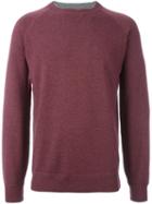 Brunello Cucinelli Cashmere Crew Neck Jumper, Men's, Size: 52, Red, Cashmere