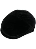 Dolce & Gabbana - Velvet Flat Cap - Men - Cotton/calf Leather/viscose - 57, Black, Cotton/calf Leather/viscose