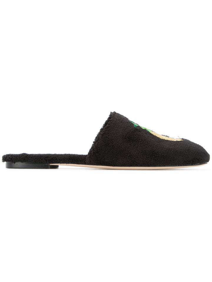 Mara & Mine Nadia Pineapple Mules - Black