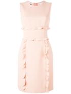 Emanuel Ungaro Frill Trim Sleeveless Dress - Nude & Neutrals