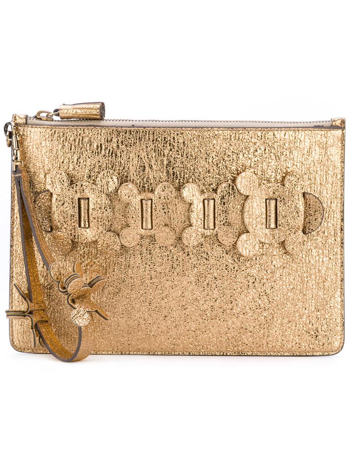 Anya Hindmarch Circulus Large Pouch Clutch - Metallic