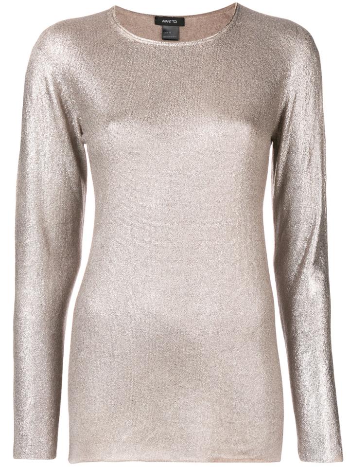 Avant Toi Knit Sweater - Metallic