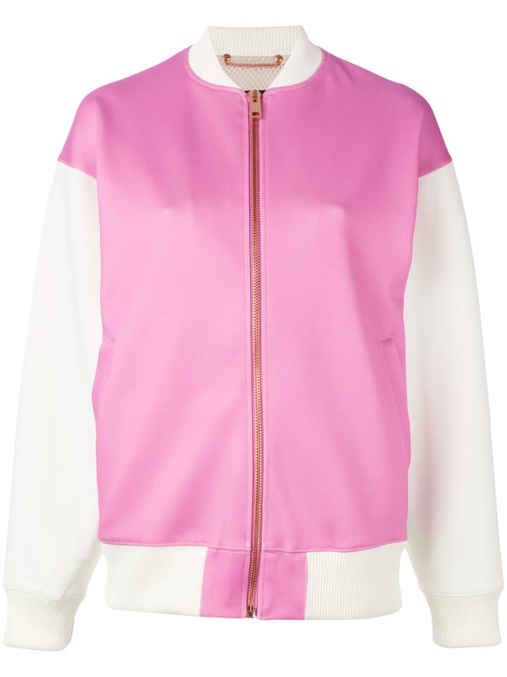 Diesel Contrasted Bomber Jacket - Pink & Purple