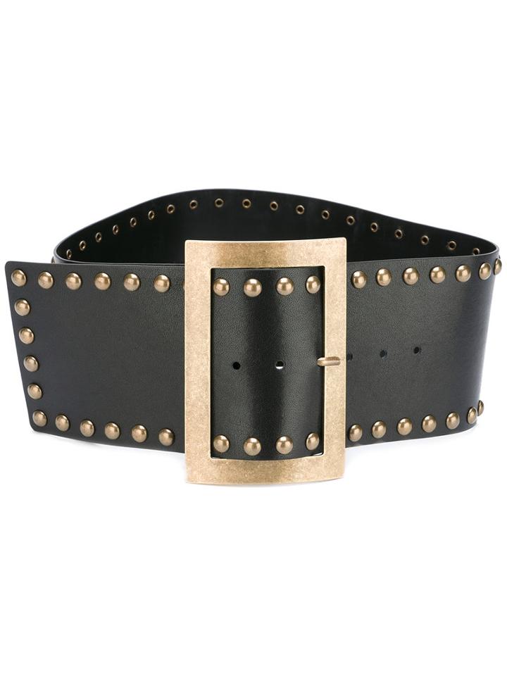 Philosophy Di Lorenzo Serafini Studded Large Belt, Women's, Size: Medium, Black, Leather/metal (other)