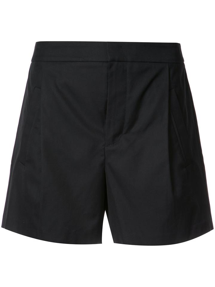 Vince - Tailored Shorts - Women - Cotton - 4, Black, Cotton