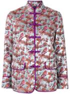 Shanghai Tang Floral Bird Jacquard Chinese Jacket - Blue