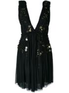 Jay Ahr Gold-tone Flower Appliqué Dress