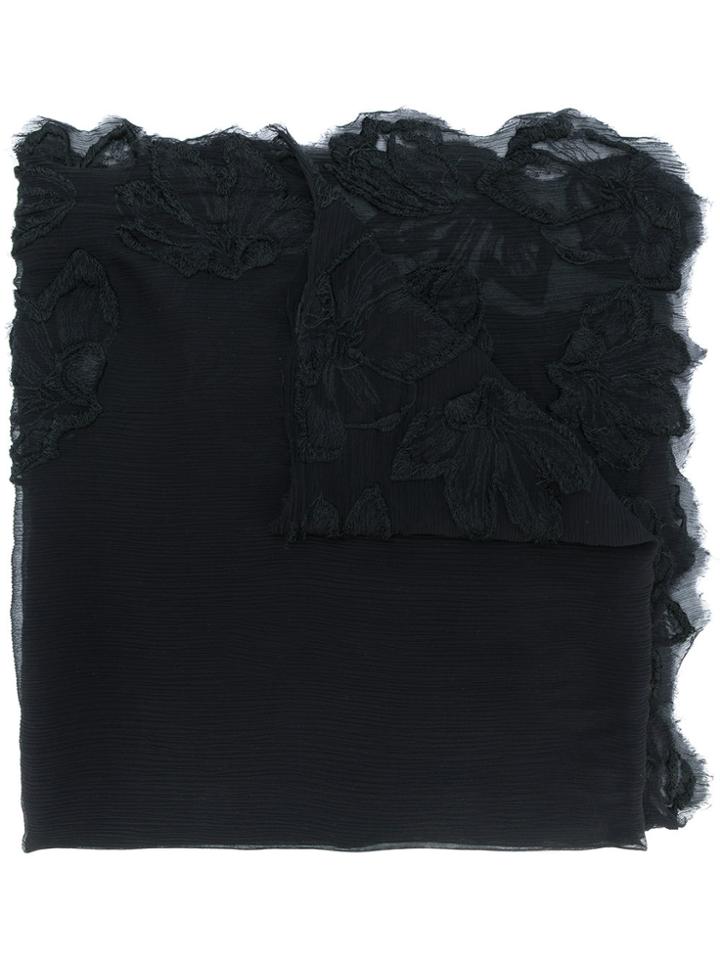 Faliero Sarti Embroidered Scarf - Black