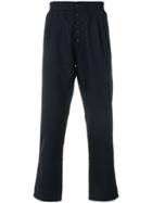 Sunnei Button Front Straight Leg Trousers - Blue