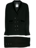 Chanel Pre-owned Narrow Double Breasted Skirt Suit - Black