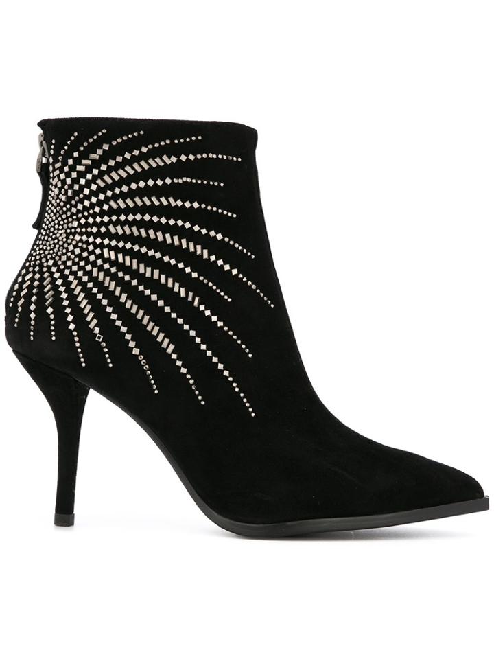 Lola Cruz Embellished Booties - Black