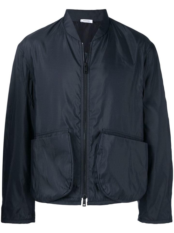 Jil Sander Protruding Pocket Bomber Jacket - Blue