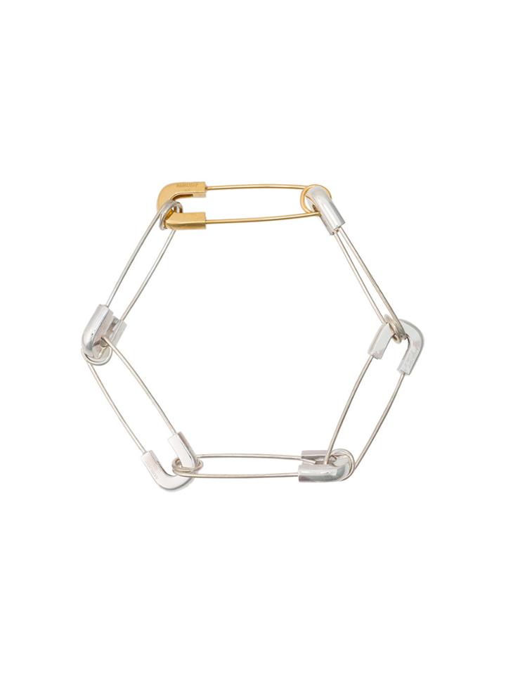 Ambush Silver Safety Pin Bracelet - Metallic