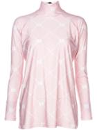 Barbara Bologna Logo Print Turtleneck Blouse - Pink