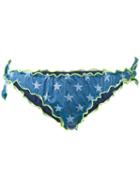 Mc2 Saint Barth - Moon Bikini Bottom - Women - Polyamide/spandex/elastane - L, Blue, Polyamide/spandex/elastane