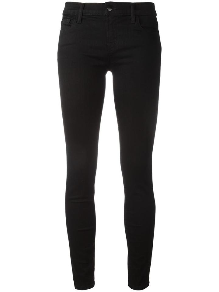 J Brand Vanity Mid-rise Skinny Jeans, Women's, Size: 29, Black, Cotton/polyester/spandex/elastane