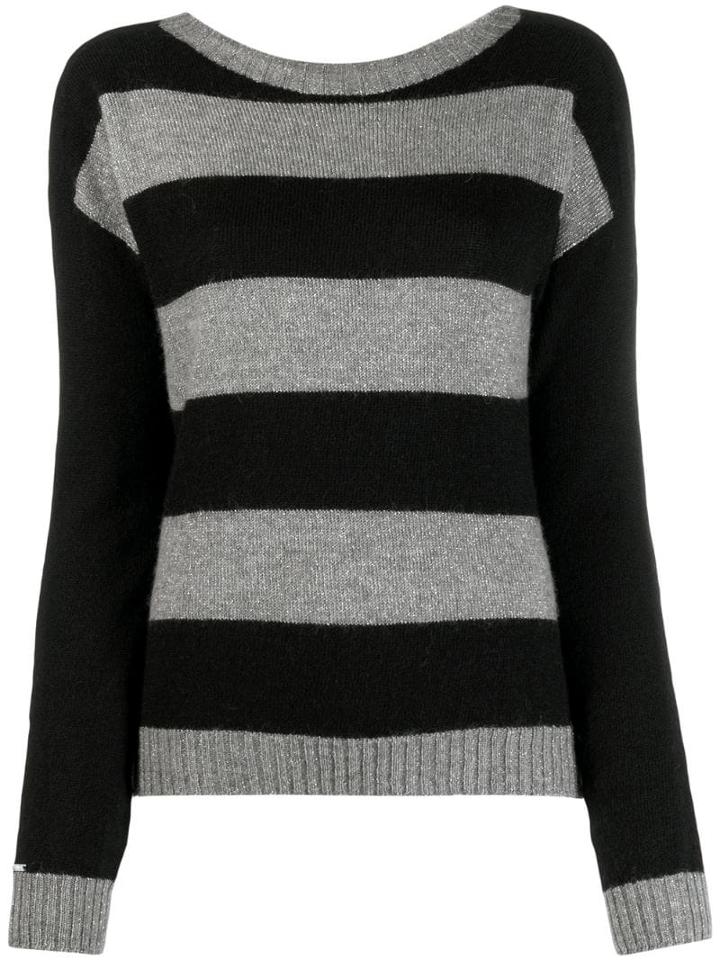 Liu Jo Striped Panel Jumper - Blue