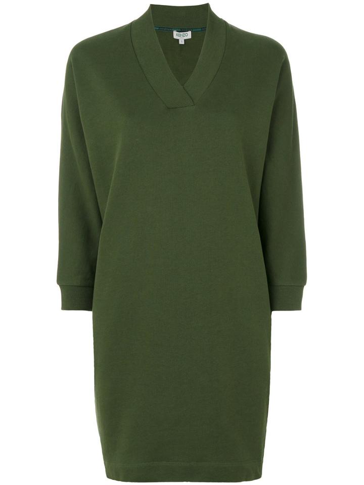 Kenzo - Sweat Dress - Women - Cotton - M, Green, Cotton