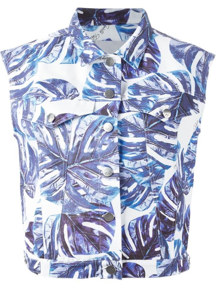 Gaelle Bonheur Sleeveless Printed Jacket