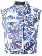 Gaelle Bonheur Sleeveless Printed Jacket