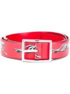 Just Cavalli Leopard Motif Belt - Red