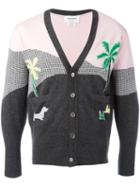 Thom Browne - Palm Tree Intarsia Cardigan - Men - Cashmere - 4, Grey, Cashmere