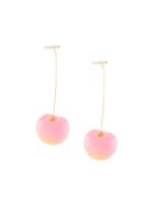 E.m. Tonal Pendant Earrings - Pink