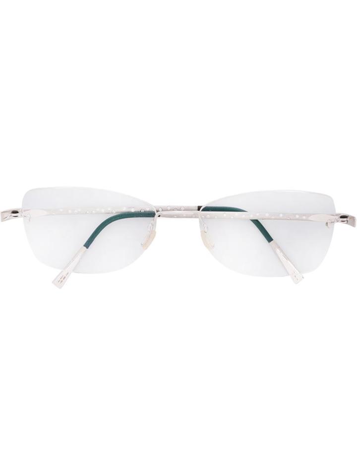 Lindberg 'unique' Glasses, White, Diamond/18kt White Gold