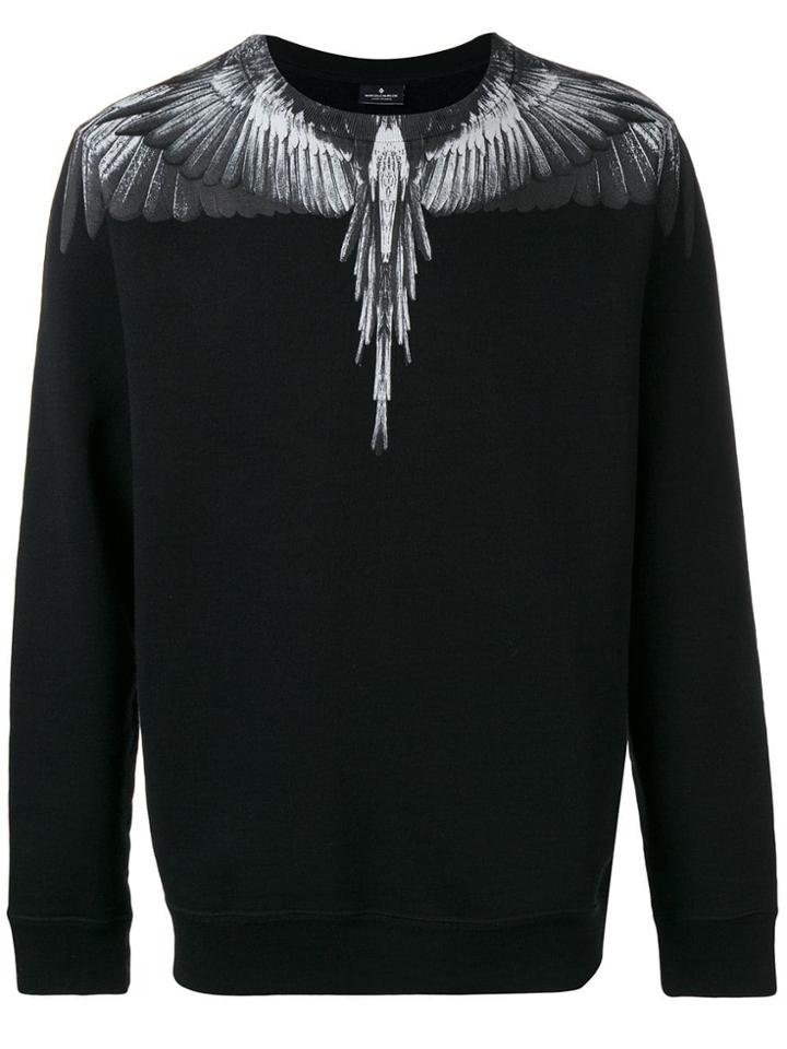 Marcelo Burlon County Of Milan Printed Neckline Jumper - Black