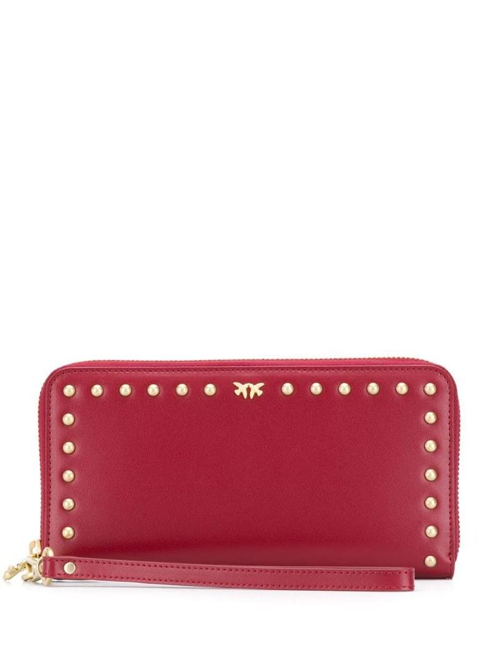 Pinko Studded Continental Purse - Red