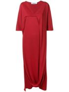 Chalayan V-neck Draped Dress - Red