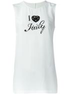Dolce & Gabbana I Love Italy Sequin Tank Top