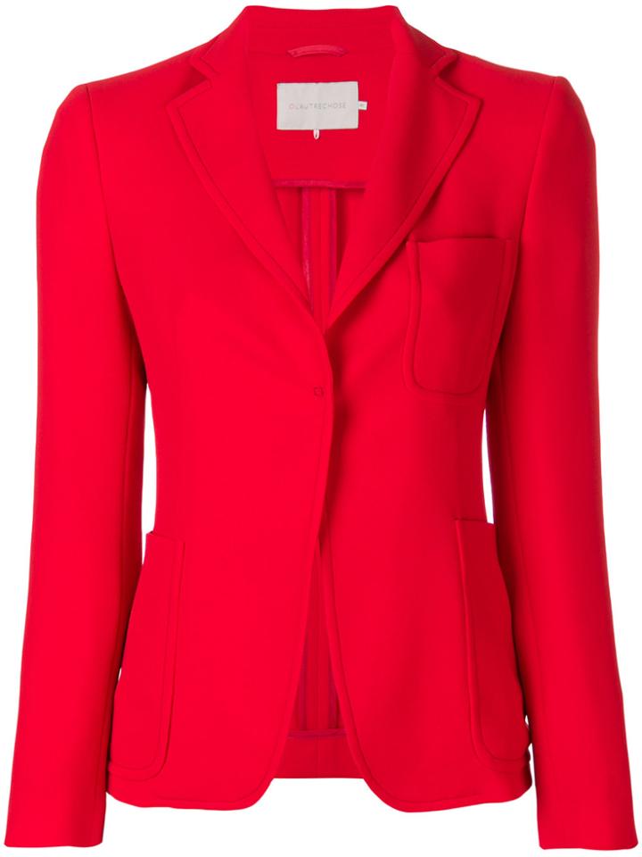 L'autre Chose Single Button Blazer - Red