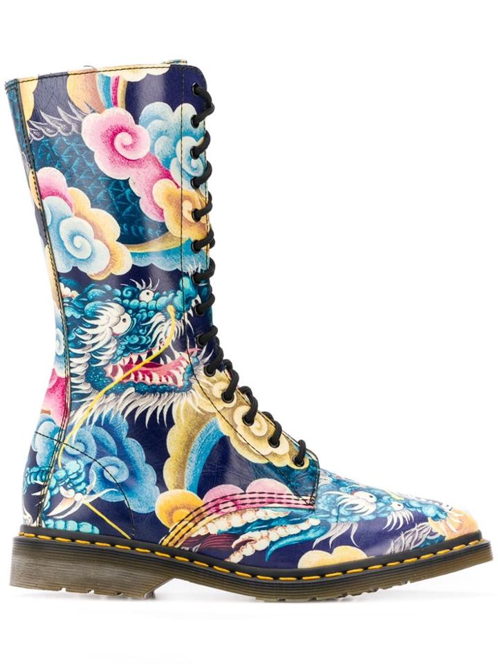 Yohji Yamamoto Pre-owned X Dr. Martines 2000's Japanese Print Combat