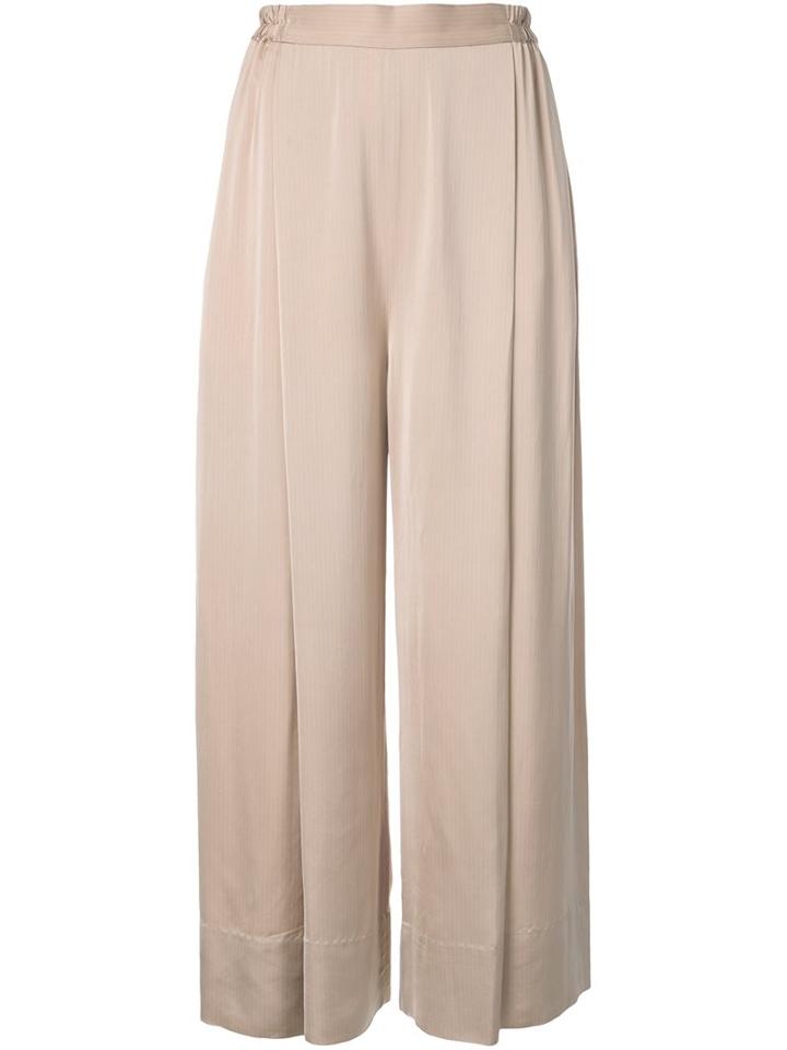 Theatre Products Pleated Palazzo Trousers, Women's, Brown, Acetate/viscose