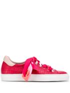 Emilio Pucci Woven Printed Laces Sneakers - Red