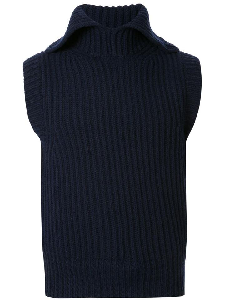 Cerruti 1881 Ribbed Knit Tank Top - Blue