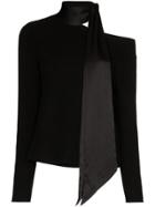 Rta Millie Scarf Cashmere Jumper - Black