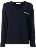 Fabiana Filippi Chest Pocket Jumper - Blue