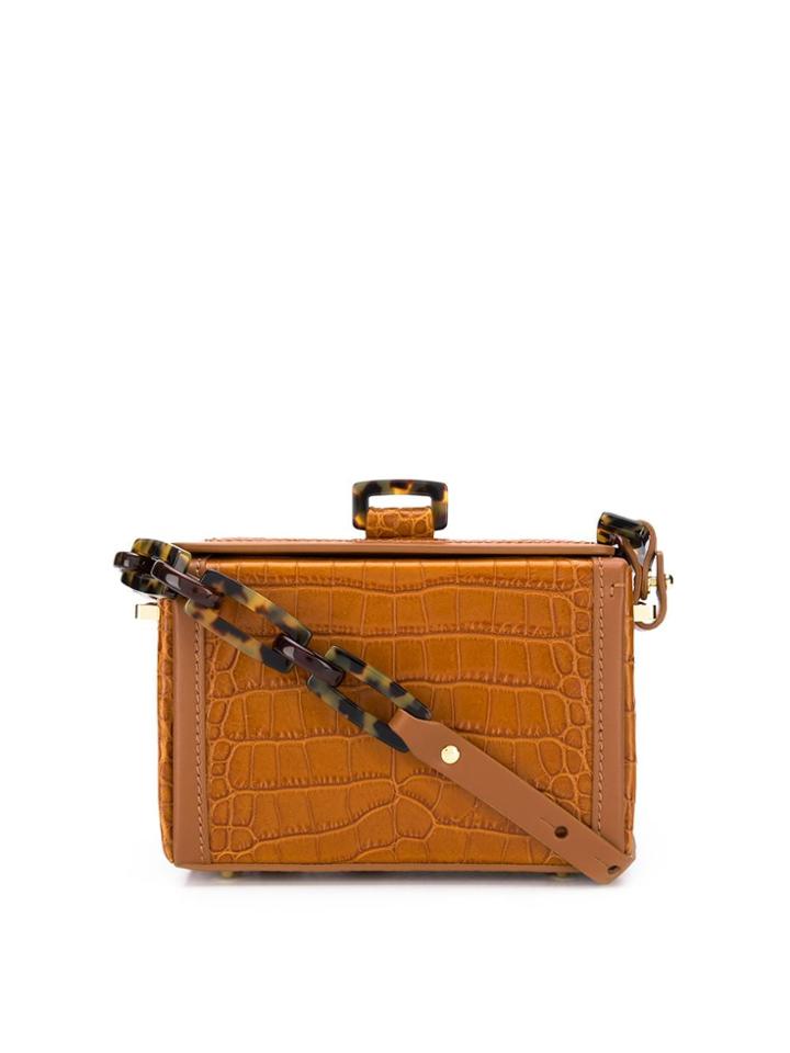 Nico Giani Crocodile Embossed Shoulder Bag - Brown