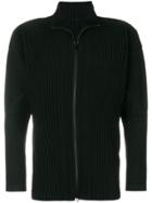 Homme Plissé Issey Miyake Rib Knit Zipped Jacket - Black