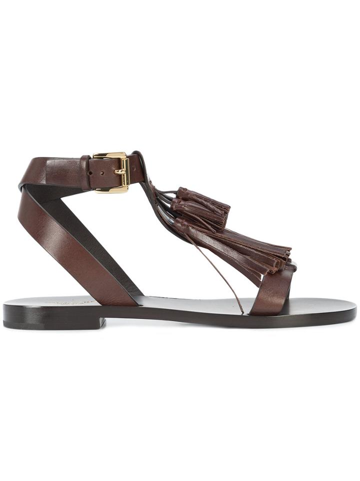 Michael Kors Fringed Sandals - Brown