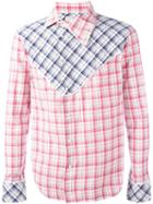 Vivienne Westwood Vintage Asymmetric Check Shirt, Men's, Size: 44, Pink/purple
