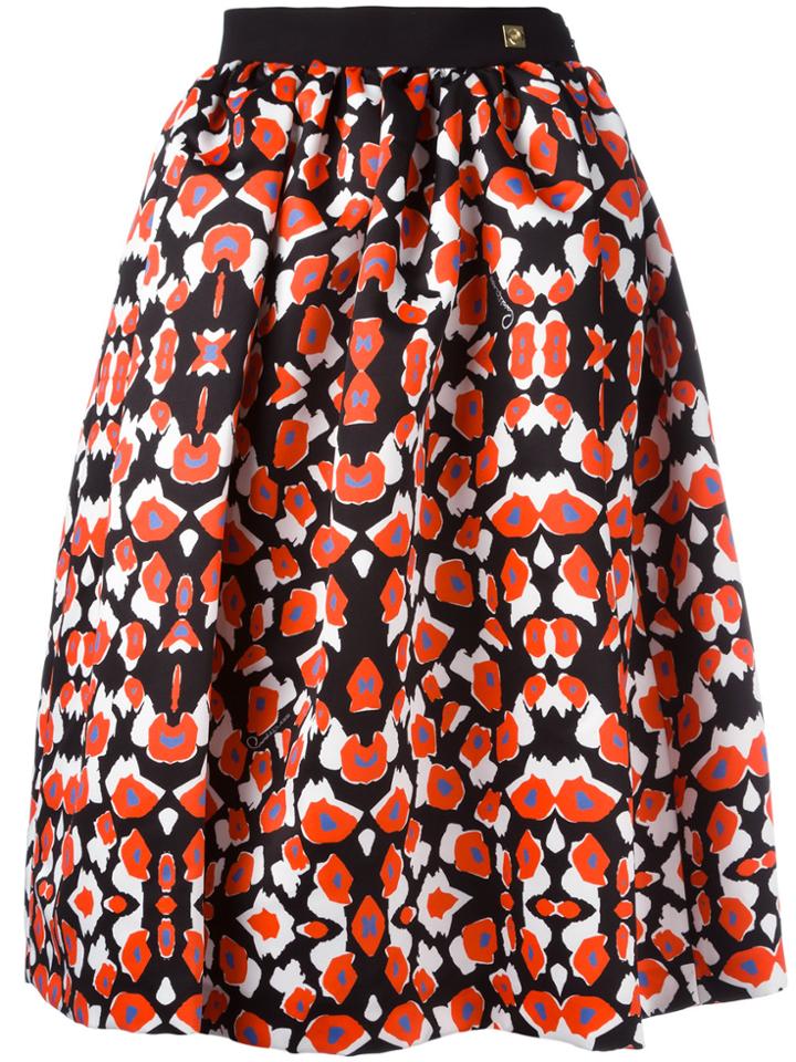 Cavalli Class Patterned Pleated Skirt - Multicolour