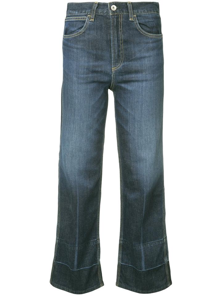 Rag & Bone /jean - Clermont Bootcut Cropped Jeans - Women - Cotton/polyurethane - 29, Blue, Cotton/polyurethane