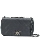 Chanel Vintage Two Tone Flap Bag - Blue