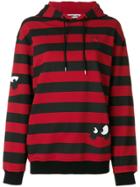 Mcq Alexander Mcqueen Striped Swallows Hoodie - Red