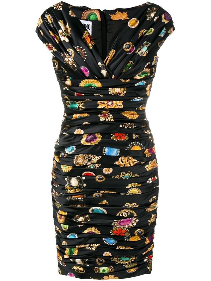 Moschino Ruched Off-shoulder Dress - Black