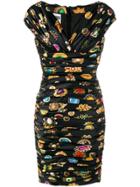 Moschino Ruched Off-shoulder Dress - Black