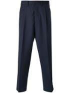 The Gigi Tonga Cropped Trousers, Men's, Size: 48, Blue, Wool